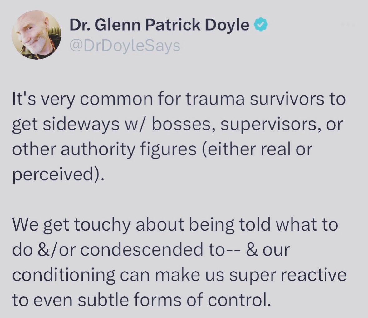 Hypervigilance in trauma survivors means interactions with authority figures can be stressful and anxiety-inducing. 

For trauma survivors, authority figures may symbolize past threats, leading to mistrust & resistance.

Thanks @DrDoyleSays for the reflection 🙏🏾 #TraumaInformed