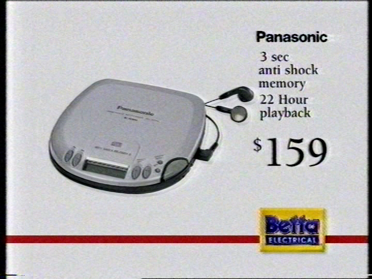 Betta Electrical - Panasonic goods (WIN-59 Illawarra, 6/12/1999)
~
$699 for a DVD player and some movies is such a great bargain at the time!
#ZampakidsArchives