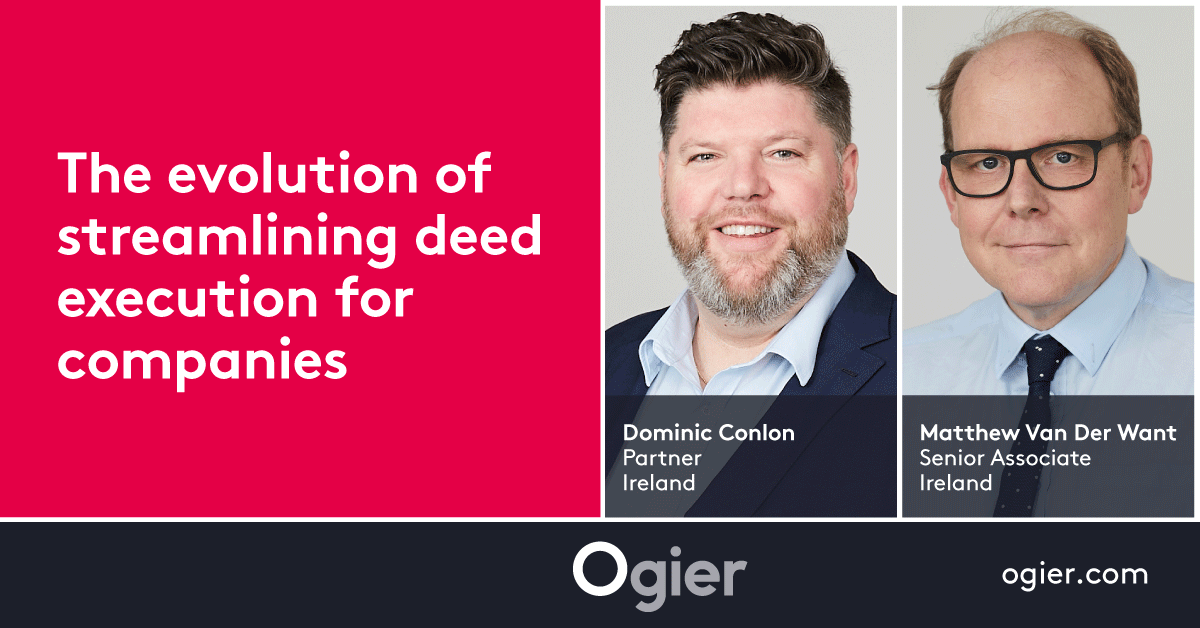 How can the processes of executing a deed be made easier? Our Corporate team examine this in a new piece today: ogier.com/news-and-insig…
For more on this topic contact our team today or visit www.ogier/com #corporatelaw