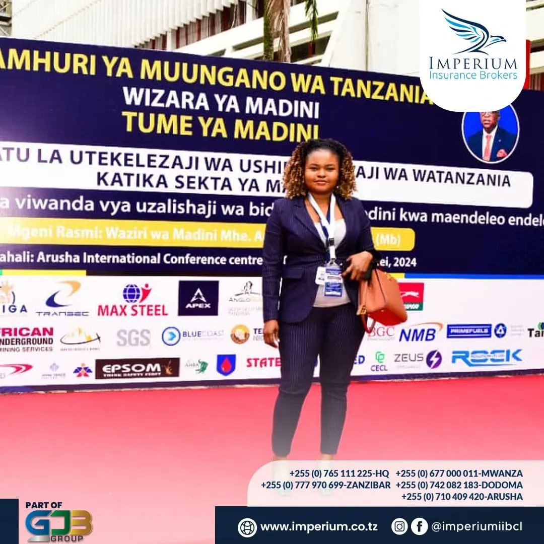ImperiumIBCL's tweet photo. It was an honor being part of this incredible conference organized by Tanzania Ministry of Mining. We had time for B2B engagement and networking with different stakeholders from mining sectors. We appreciate

#wizarayamadini
#minerals
#AICC
#imperiuminsurancebrokers
#gjb https://t.co/2Qxxw0IZRv