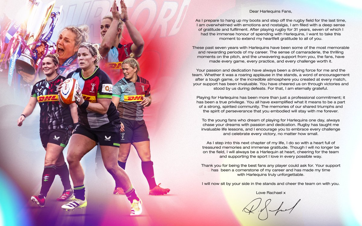 ✍️ A letter to you, from @RachaelBurf12 #COYQ
