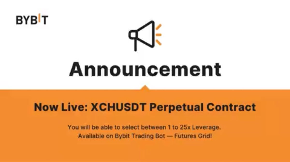 igor_reaboi's tweet photo. #CHIA Announcement 📣
🚀 #XCHUSDT Perpetual Contract is now Live on #Bybit!
Trade with up to 25x Leverage. Available on Bybit Trading Bot - Futures Grid.
📈 Trade $XCH: https://t.co/FAwaMW3Dxc https://t.co/LzbpZXoV8G