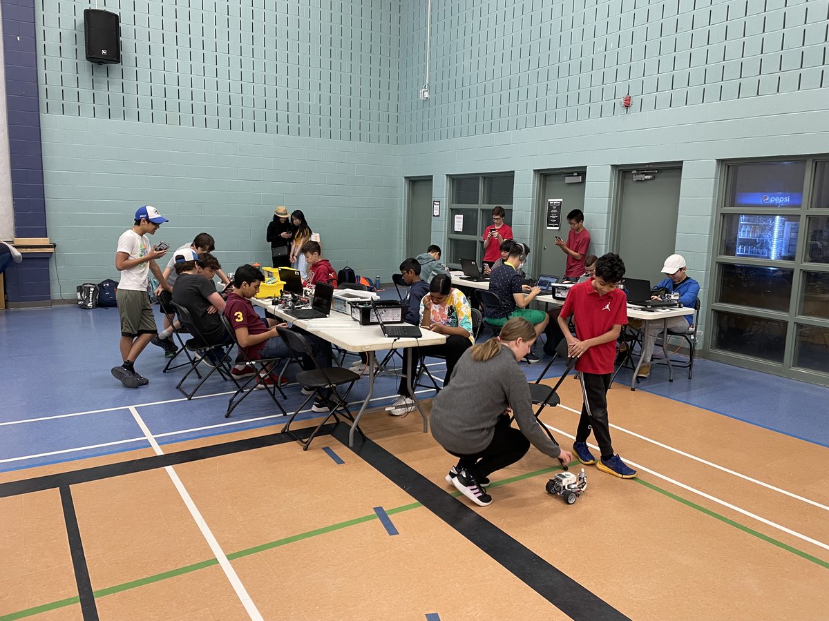 AllSaintsOCSB's tweet photo. Six ASH teams in 7/8 competed in the IEEE Lego robotics competition Sunday at All Saints. Teams represented the school well in the sumo, drag race and da Vinci challenges! #ocsb https://t.co/cICjA8OLnz