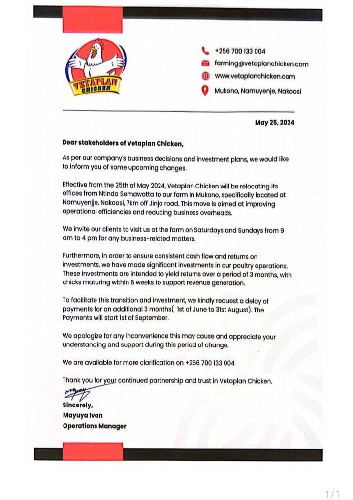 Ekiri ewa stakeholder wa vetaplan, only tears. <a href="/CmaUganda/">CMA Uganda</a> isn't this a move to steal a Ugandan investor. After you will come out with a stupid statement of we were not informed.