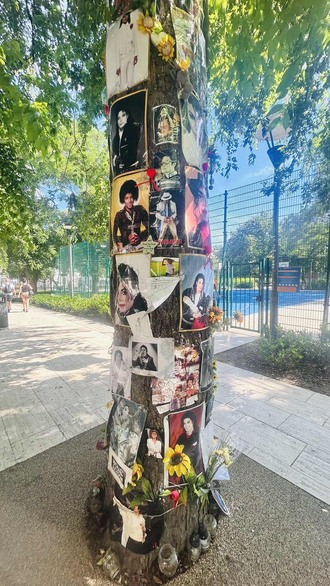 _MonicaJackson_'s tweet photo. A few days ago, I visited the memorials for MJ in Munich, Budapest and a suburb of Prague. I brought flowers and photos of him in the fields of Zhongshan, China（my favorite photo). I once lived in Zhongshan and specifically looked for places he had been to.#MichaelJackson #MJ https://t.co/UejzOpIqn8