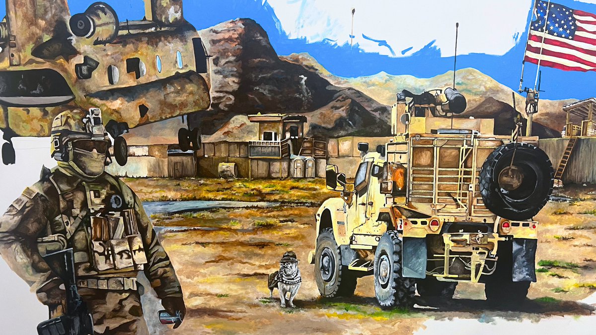Adorning the entrance inside our Kokomo Engine Plant is an almost 26-foot-long mural, hand-painted by one of our very own employees. The new artwork pays homage to those who’ve served, while depicting some of our very own veterans’ military experiences. #MemorialDay