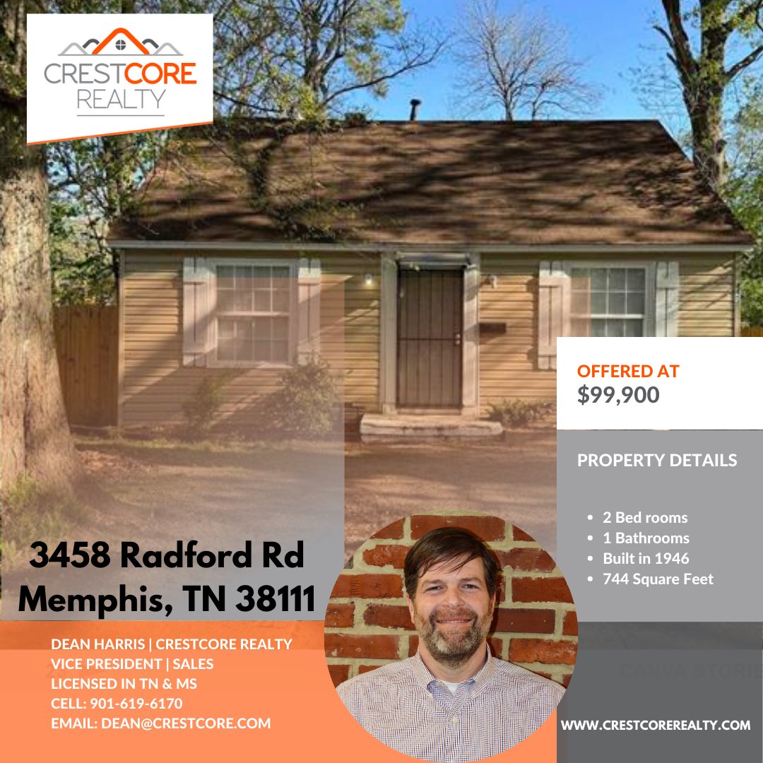 Fantastic investment opportunity in the Shelby area. This 2br/1 bath single-family home is in the 38111 area. #realestate #realestateinvestment #Justlisted #sold #broker #mortgage #homesforsale #ilovememphis #memphistennessee #Memphis