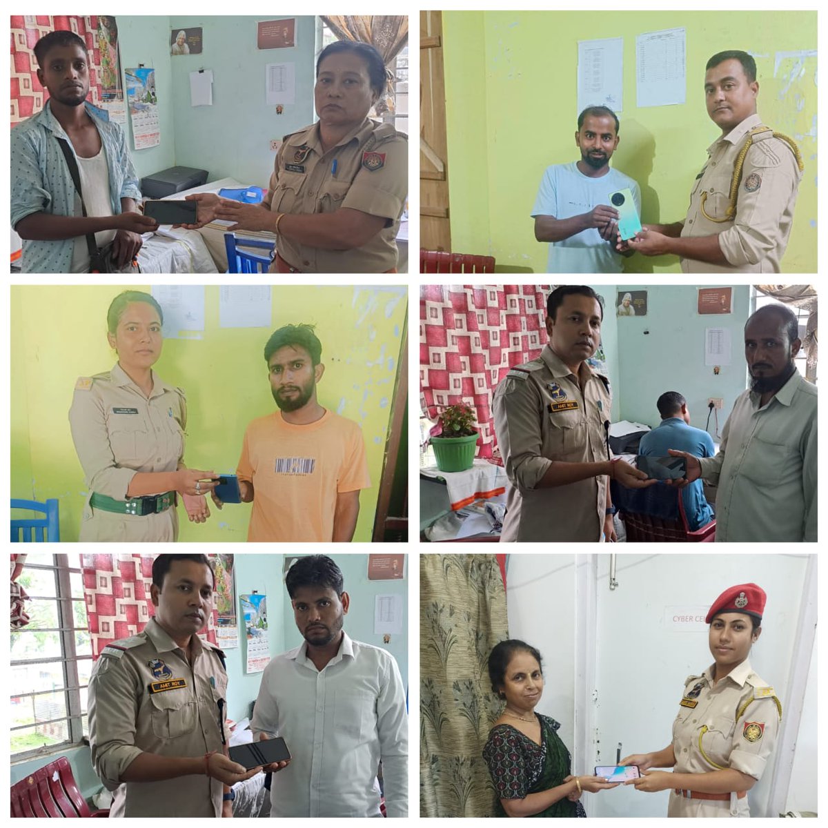#WeCare Another set of lost mobile phones recovered and handed over to their rightful owners.Please register your complain against stolen/Lost phones in Assam Police Seva Setu or CEIR portal. @CMOfficeAssam @assampolice @DGPAssamPolice @gpsinghips @HardiSpeaks @KangkanJSaikia
