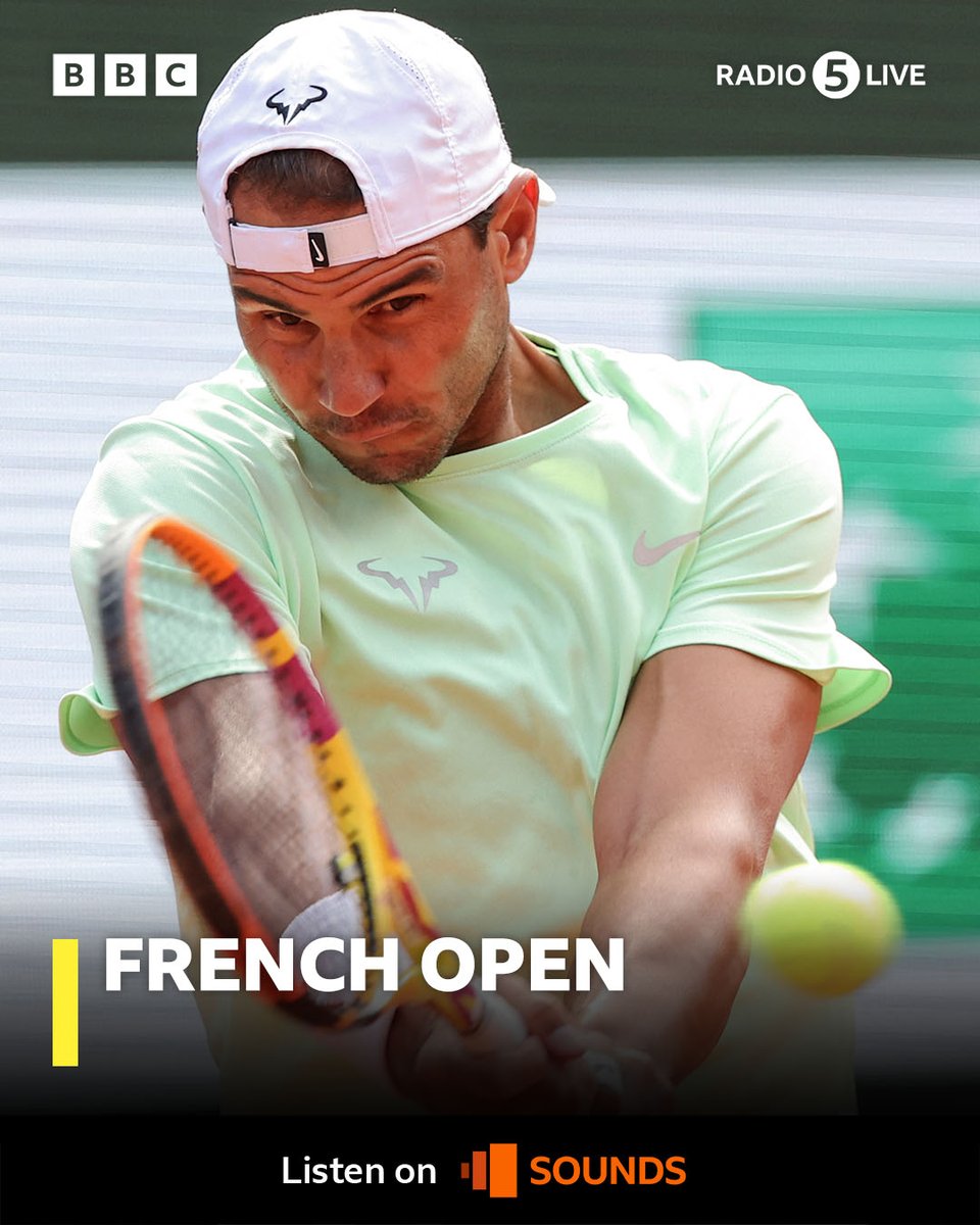 Rafael Nadal's an early break down in the opening set against Alexander Zverev. Listen to him in action at the French Open LIVE: bbc.co.uk/sounds/schedul… #BBCTennis