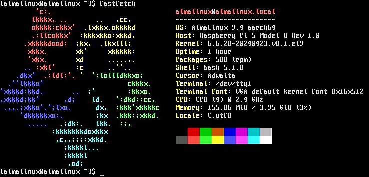 Raspberry Pi 5でAlmaLinux 9起動しました。リリースに向けて引き続き開発していきます。
