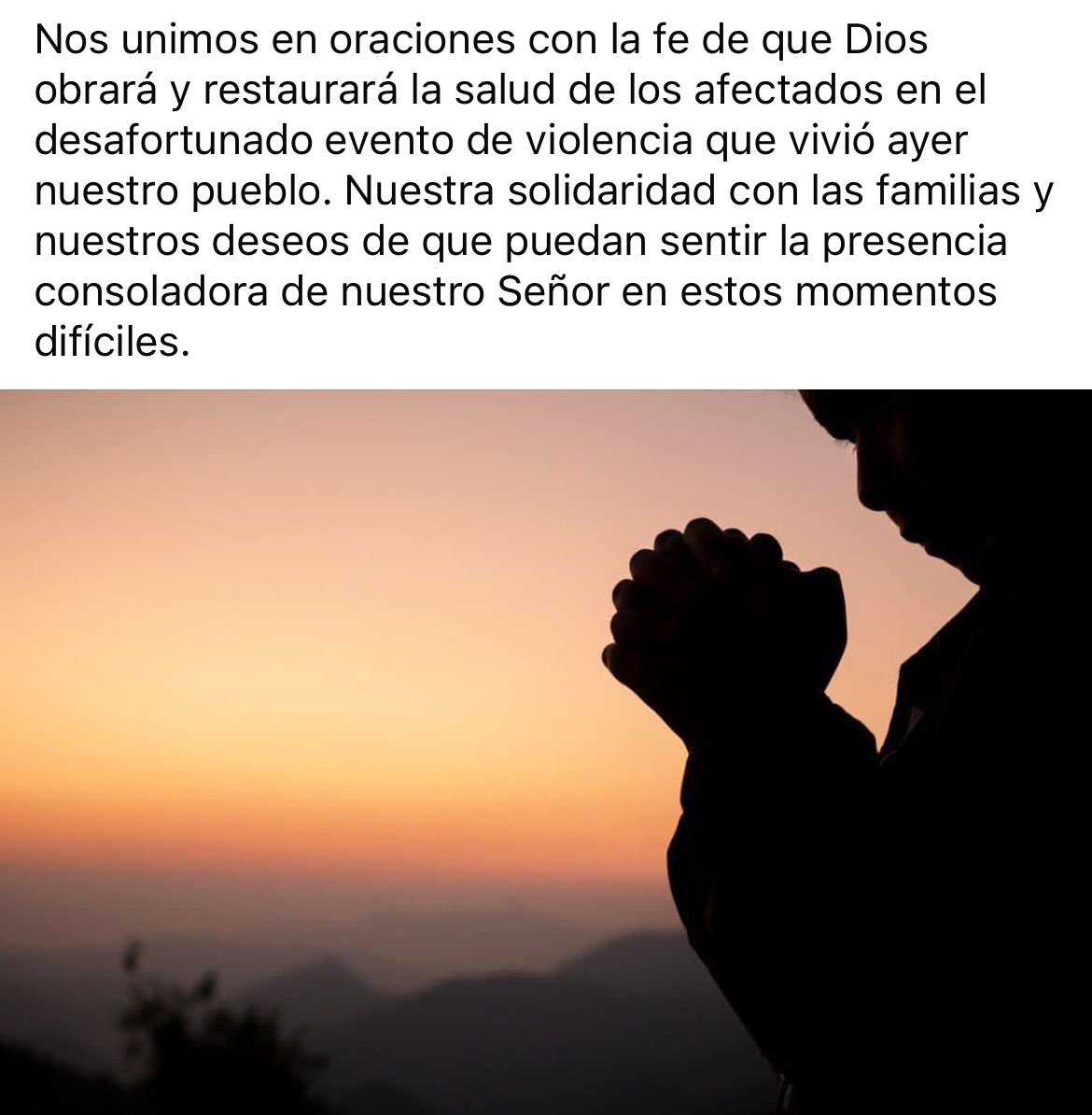 En oración 🙏🏻.