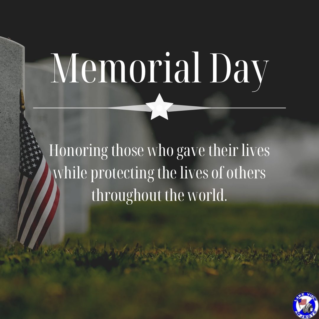 On Memorial Day, we honor & remember all the brave men & women who made the ultimate sacrifice while serving our Nation. Their courage & selflessness will never be forgotten. We thank them for their service, & may we always remember the true meaning of this day. #freedomisntfree