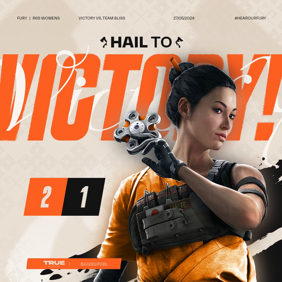 FURY (@fury_global) on Twitter photo Another 3 Map game, but this time none of us got to witness it. ๐ข
The girls beat <a href="/TeamBliss_ES/">Team Bliss</a> 2-1! ๐ฅณ๐ชท
โซ๏ธ Kafe 8-7
โซ๏ธ Bank 2-7
โซ๏ธ Border 7-3
#HearOurFURY๐ฅ | #FURYR6FE | <a href="/LPL_R6S/">LPL Rainbow Six: Siege</a> Another 3 Map game, but this time none of us got to witness it. ๐ข
The girls beat <a href="/TeamBliss_ES/">Team Bliss</a> 2-1! ๐ฅณ๐ชท
โซ๏ธ Kafe 8-7
โซ๏ธ Bank 2-7
โซ๏ธ Border 7-3
#HearOurFURY๐ฅ | #FURYR6FE | <a href="/LPL_R6S/">LPL Rainbow Six: Siege</a>