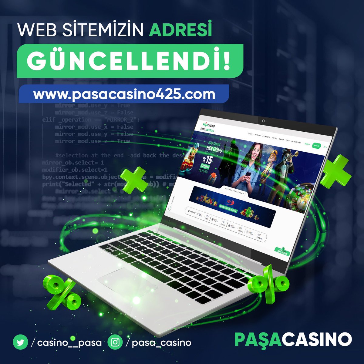 #PasaCasino Websitemizin adresi güncellenmiştir. pasacasino425.com