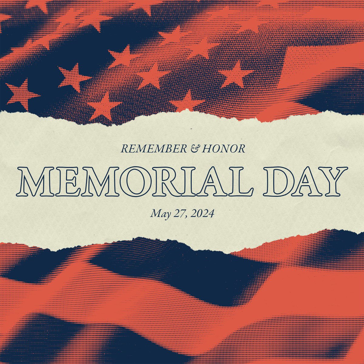 On Memorial Day, we must always remember the brave men and women who sacrificed their lives in defense of our country.