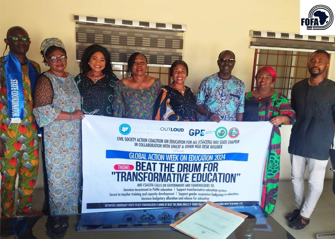fordafrica's tweet photo. The Civil Society Action Coalition on Education For All (CSACEFA) paid an advocacy visit on Friday, May 17th, to the Acting Chairman of IMSUBEB, Mrs. Ifeoma Okeke, as one of the activities marking their Global Action Week on Education.
#CSACEFA #IMSUBEB #ForwadAfrica https://t.co/Cf7p1Vy2rb
