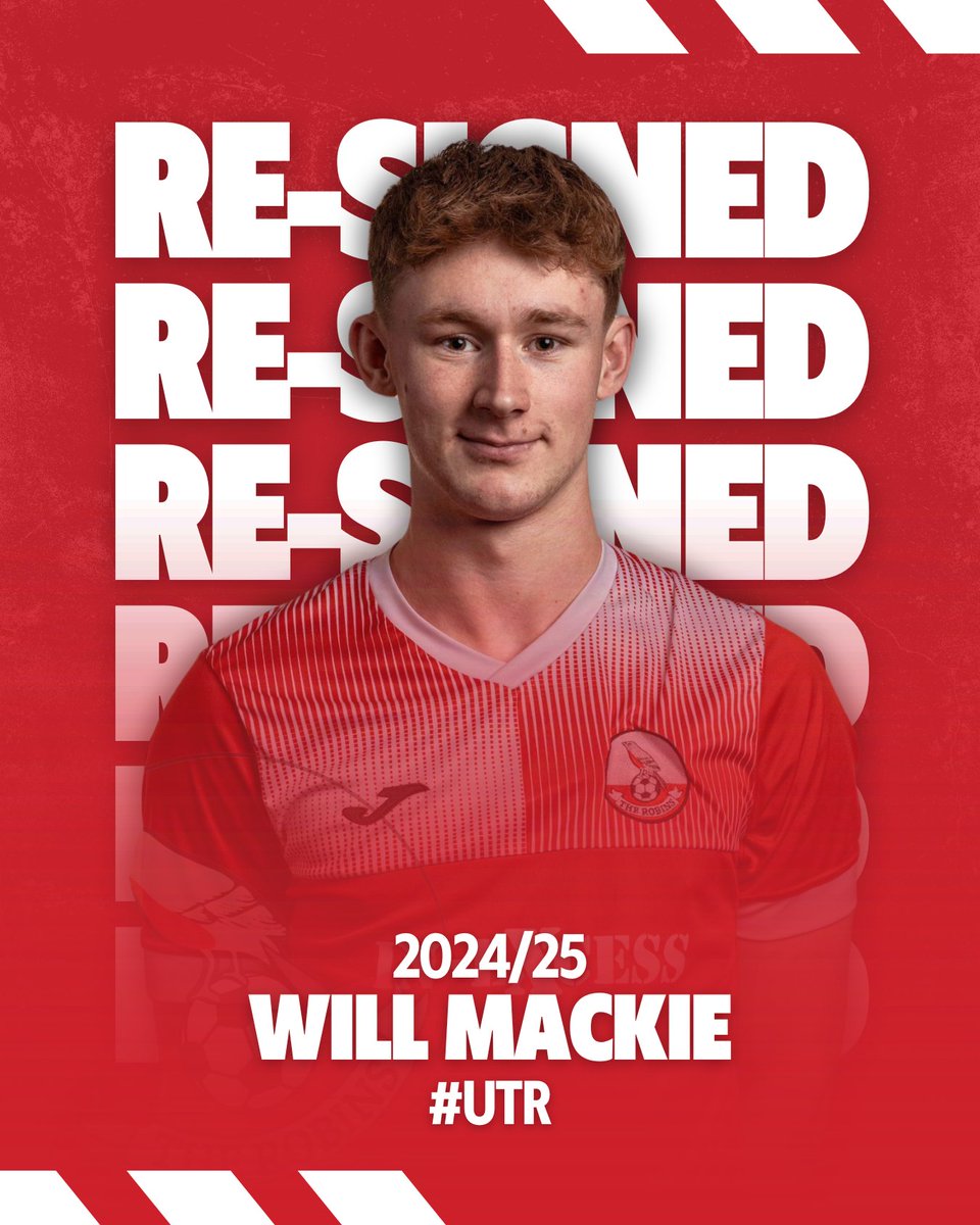 ✍️🏻 𝗪𝗜𝗟𝗟 𝗠𝗔𝗖𝗞𝗜𝗘 𝗥𝗘-𝗦𝗜𝗚𝗡𝗦 𝗪𝗜𝗧𝗛 𝗗𝗢𝗪𝗡𝗧𝗢𝗡 𝗙𝗖 Midfielder Will Mackie will be returning to The Nest for the 2024/25 season after re-signing with The Robins. 👏🏻 #UTR |