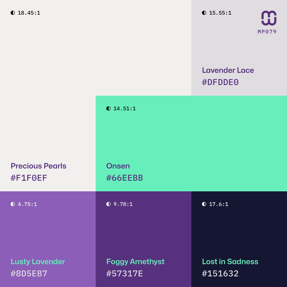 🆕 New color palette – The fresh, airy tone of the Onsen green & the purples create a sense of refined luxury. Fitting high-end, avangarde brands that also have a strong legacy.

Tell me in the comments what do you think.

#MindfulPalettes Series № 79
Free for #UI and #Branding