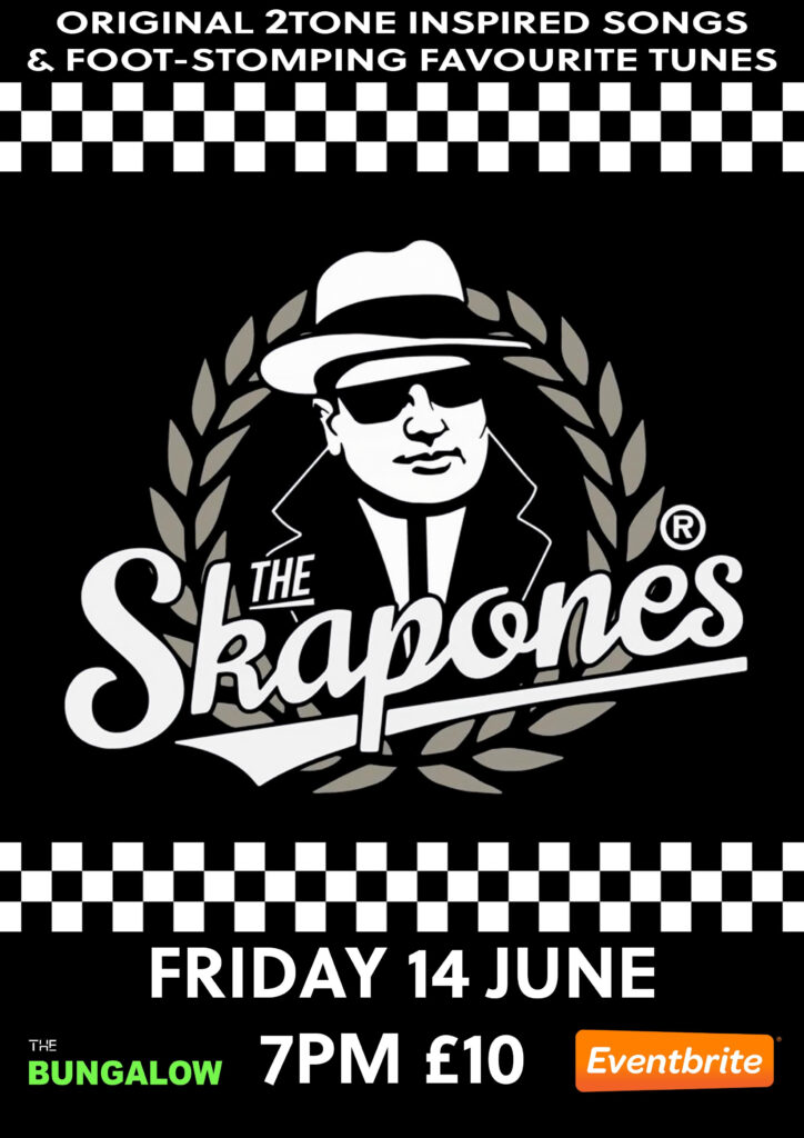 Bank Holiday Monday... Ya know what you should do? Buy a ticket to our gig at THE BUNGALOW, PAISLEY NR GLASGOW! FRIDAY 14th JUNE! REAL 21ST CENTURY 2TONE INSPIRED SKA. GET TICKETS NOW! £10 Keep supporting live venues, Keep supporting original artists. eventbrite.co.uk/e/the-skapones…