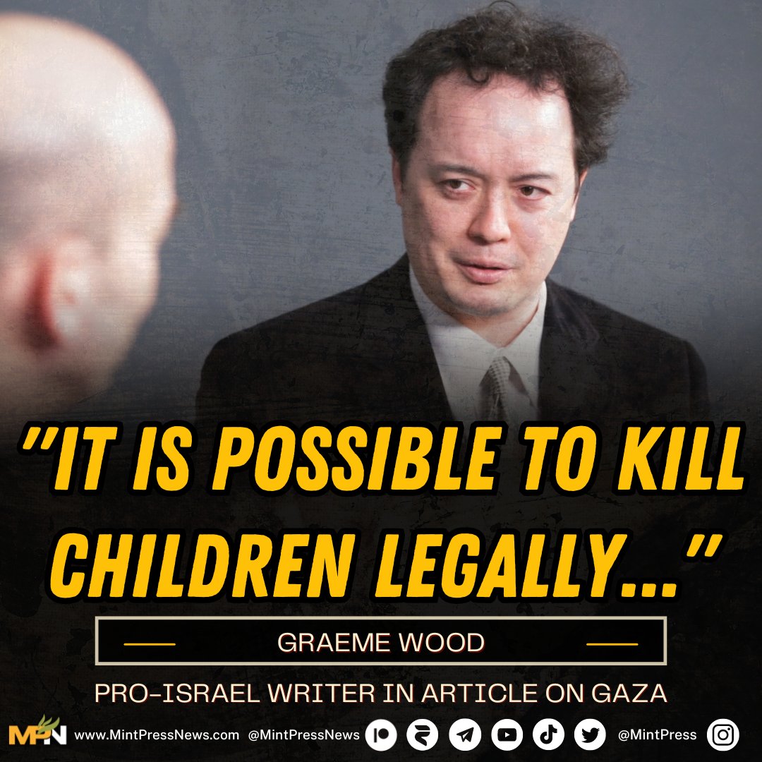 Justifying a genocide? Graeme Wood asserted in an article for The Atlantic that it is possible that children can be 'legally' killed. The pro-Israel writer justified this by citing an example where an 'enemy' hides behind a child.