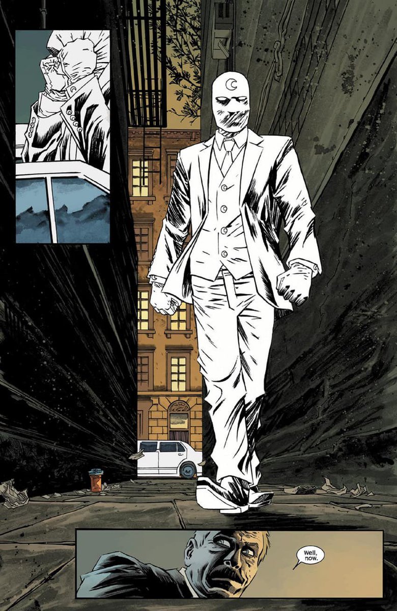 JSapsed's tweet image. Looking over the Daredevil Mazzucchelli and Weapon X Gallery Editions I’m thinking the next in this format should be @declanshalvey’s Moon Knight, which shamefully has never been collected in hardcover @Marvel @NearMintCon