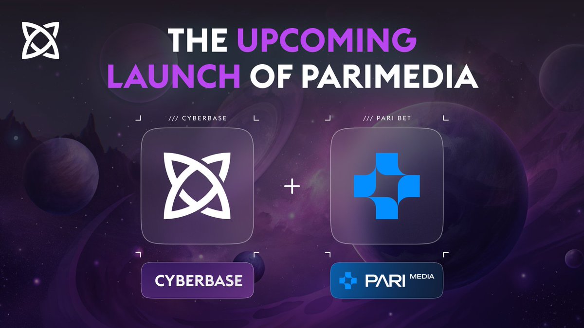 ✅ Get Ready for Something Big!

📢 CyberBase is thrilled to announce the upcoming launch of PARImedia, a groundbreaking platform set to revolutionize media consumption and market predictions through the power of decentralized technology.

🔥 PARImedia exemplifies the potential &amp;
