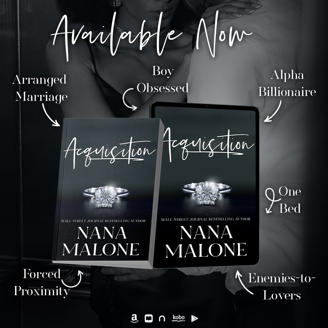 A hostile takeover. An arranged marriage. A dangerous game. Acquisition by Nana Malone is LIVE! Download today! Amazon: amzn.to/4bOZJcv Apple Books: apple.co/3T7pHAs Nook: bit.ly/3I8BoAM Kobo: bit.ly/3T5Qtcm Google Play: bit.ly/3T5WyWf