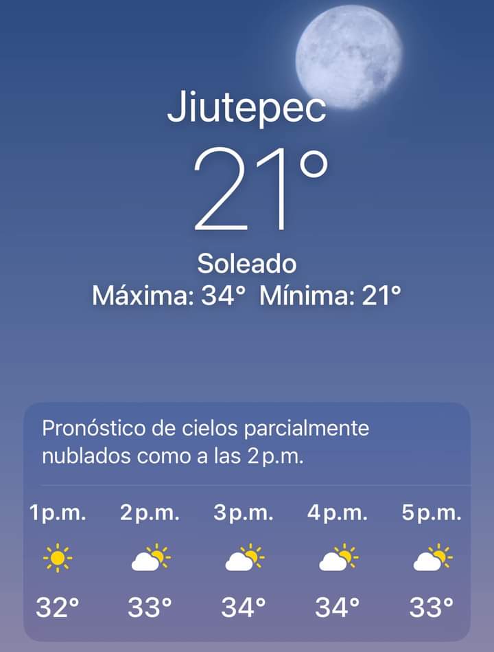 Pronóstico meteorológico para este lunes 27 de mayo de 2024. #Jiutepec