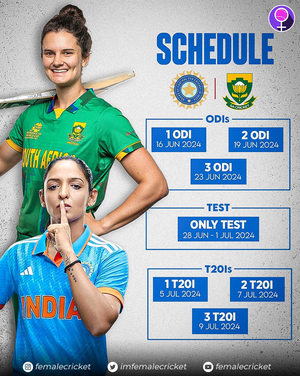 #ICYMI 

Here's the schedule for India's next assignment against South Africa. 💪 

• ODIs - Bengaluru
• Test and T20Is - Chennai

#CricketTwitter #INDvSA