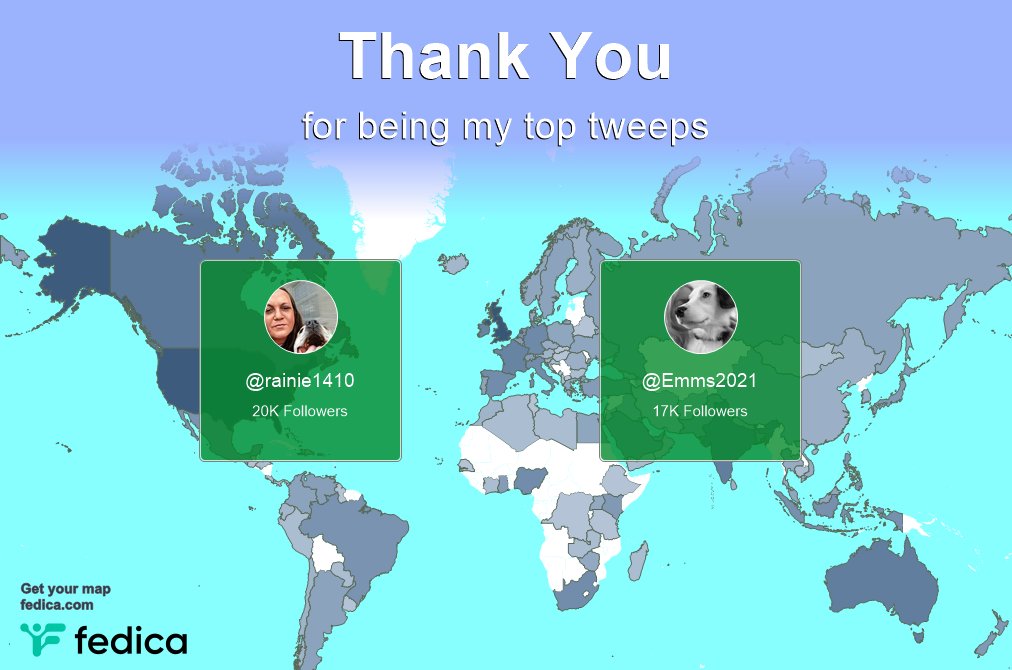 Special thanks to my top new tweeps this week <a href="/rainie1410/">Lorraine Bell🏴󠁧󠁢󠁳󠁣󠁴󠁿🇨🇦 Extremist</a>, <a href="/Emms2021/">Emms #UnitedInDiversity</a>