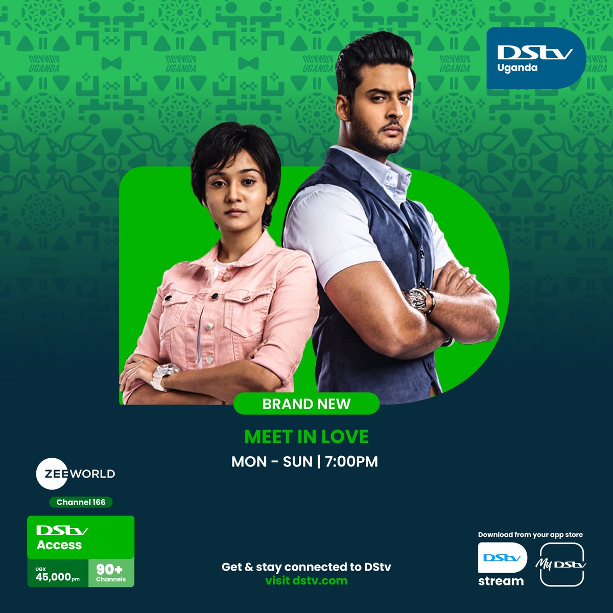 DStvUganda's tweet photo. This is love made in India.
Get connected to the Access package for UGX, 45,000, and let's #MeetInLove on #Zeeworld, CH. 166, at 7pm. ππ€
#YourHomeOfEntertainment https://t.co/Uirvq1gc3Y