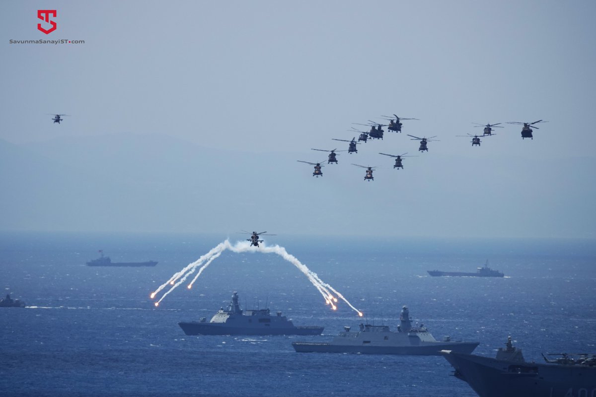 🇹🇷Yerde, Gökte Gurur Tablosu! — EFES 2024 Tatbikatı kapsamında çıkarma harekatına katılan Türk savunma sanayii ürünleri: 💥T129 ATAK Taarruz Helikopterleri 💥MİLGEM ADA Sınıfı Korvetler 💥TCG ANADOLU Çok Maksatlı Amfibi Hücum Gemisi💥Çıkarma Gemileri