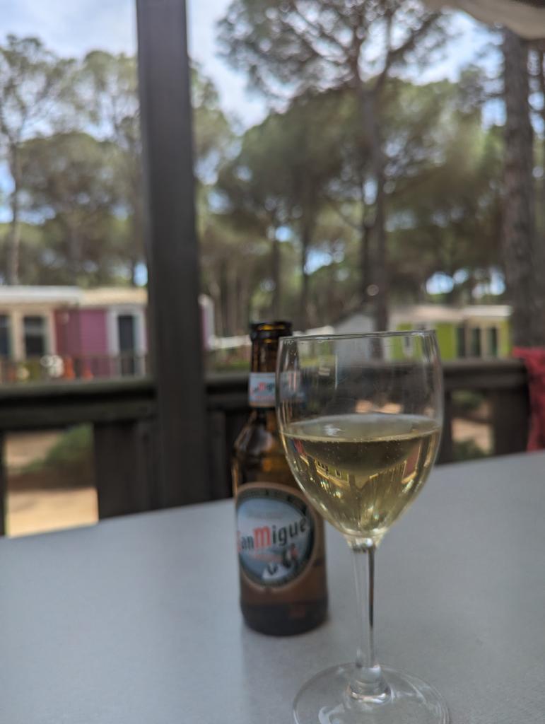 Not the most relaxing journey but we are in Spain and I'm drinking Cava in the sun, because that feels like the right thing to do 🌞 <a href="/CypselaResort/">Cypsela Resort</a>