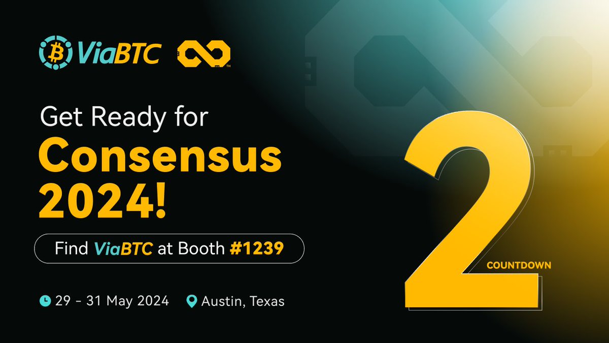 ViaBTC's tweet photo. 🎉 Get ready for ViaBTC's 8th Anniversary Carnival at Consensus 2024 in Austin! Join us at booth #1239 for thrilling activities and exciting giveaways. Don't miss this unforgettable experience! 🚀 
@consensus2024

#8AsOne #ViaBTC #Consensus2024 https://t.co/ENScnl0dzp