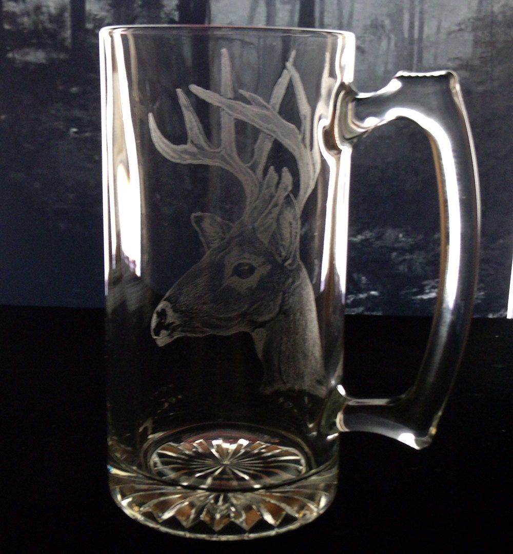 Beer Mug Whitetail deer Clear Glass Rustic Etched barware glassware mancave groomsmen gift personalized engraved glass Stein fathers day mug tuppu.net/14c04c2 #dragoncore #skulls #tattooglass #glassart #yearofthedragon #bridal #Drinkware