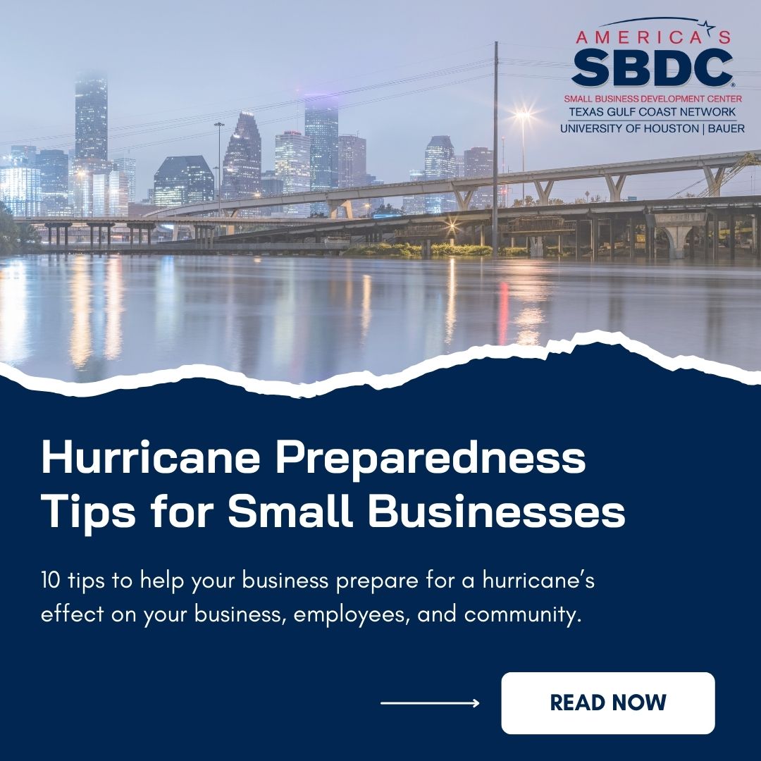 Is your small business hurricane-ready? Don't wait until it's too late! Read our blog for tips to protect your property, employees, and operations this upcoming hurricane season: ow.ly/tWiT50RQ6HZ. #hurricaneseason #smallbusiness #disasterplanning #hurricanepreparedness