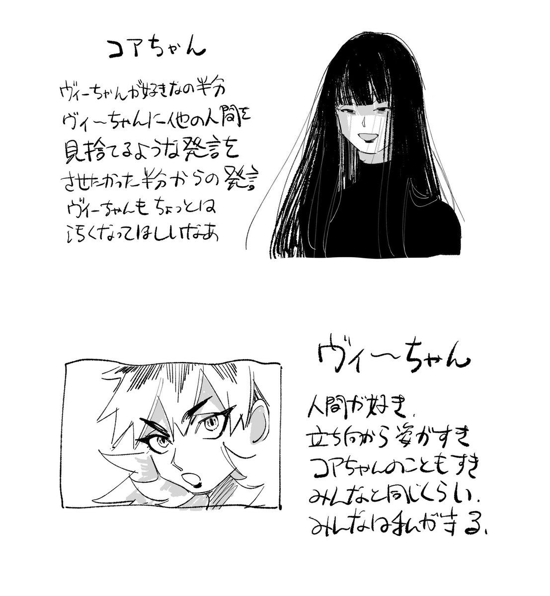 @sousakuTL ヴィーちゃん🐍とコアちゃん🐯 