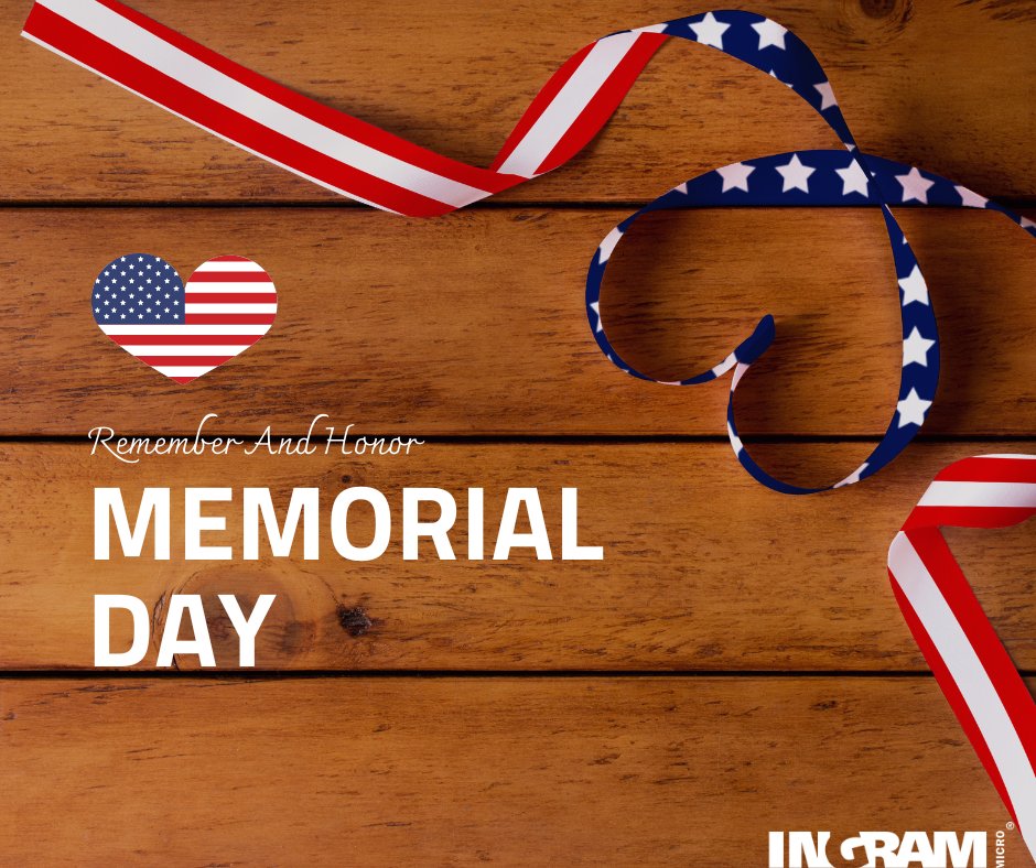 On this Memorial Day, we honor those who sacrificed all. In tribute to the many, in honor of all, we offer our gratitude. #ingrammicro