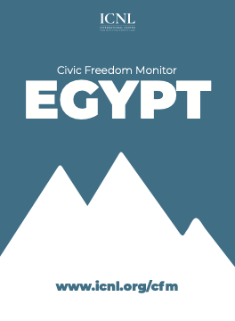 🇪🇬 Civic Freedoms in EGYPT 🔎 Explore our Civic Freedom Monitor bit.ly/3UAqI4T for updated info on freedoms of association, expression & peaceful assembly in #Egypt + reports on over 50 other countries and 8 multilateral orgs covering key legal issues re: civil society.