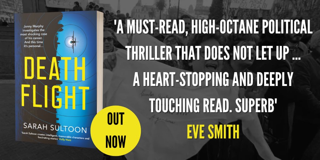 ELECTRIFYING & UNFORGETTABLE⚡️ @sultoonsarah's IMMENSE #thriller #DeathFlight is OUT Now! Reporter Jonny Murphy is in Argentina interviewing victims of the Dirty War when he's thrust into a shocking investigation… 📲bit.ly/3T6psWp 📘bit.ly/3S8z2bg