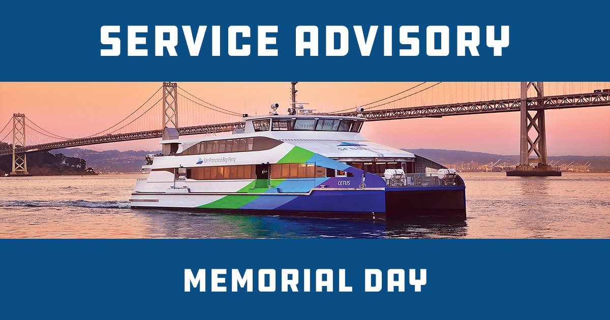 📢Ferries are operating on weekend schedules today 5/27 in observance of Memorial Day. A special schedule is also in effect on the Ballpark Short Hop route for baseball fans headed to today's game. More details can be found here: bit.ly/3qvqEo8