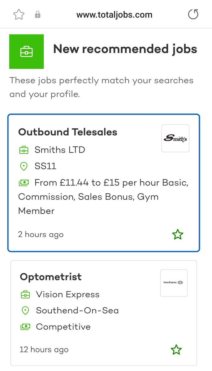 DjangoPython3's tweet image. I assume TotalJobs is using AI in its job recommendations algo. I just applied for 3 PHP jobs in a row, and my CV is nothing but programmng, and so TotalJobs is showing me these: