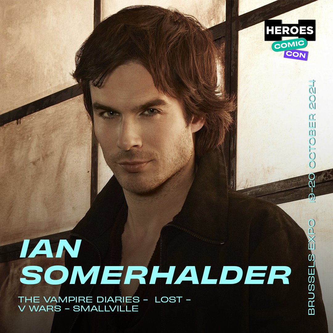 📣 ACTOR ANNOUNCEMENT!
🎥 Meet #TheVampireDiaries actor #IanSomerhalder at Heroes Comic Con, on October 19-20, in Brussels Expo!
📸Photoshoots: bit.ly/4ayvKDH
✍️Autographs
🤩Meet & Greet
🎤Q&A
🎫 Tickets grant access to Made in Asia & GameForce 👉heroescomiccon.be/en/tickets-new…