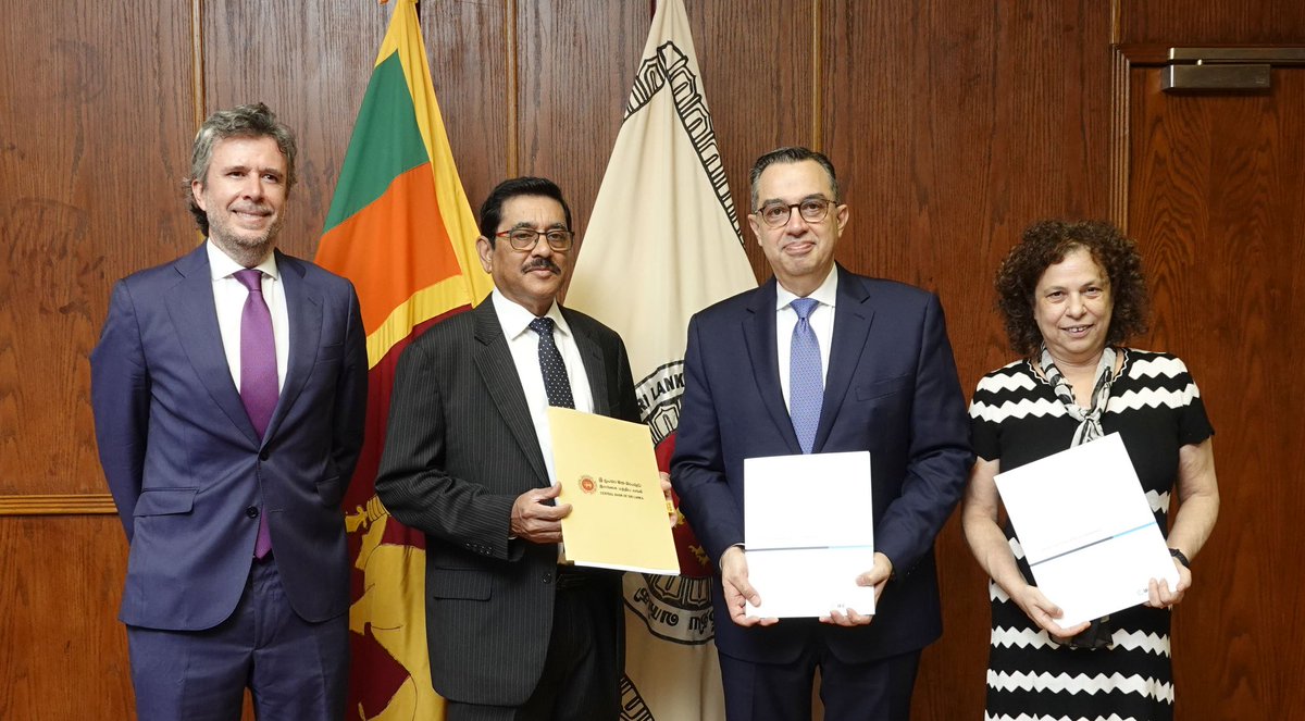 Today, 27th May 2024, @CBSL entered into a Cooperation Agreement with the @IFC_org, @WorldBank Group, to obtain technical and financial assistance to update the Roadmap for Sustainable Finance, Green Finance Taxonomy, and also to expand the focus of the National Financial