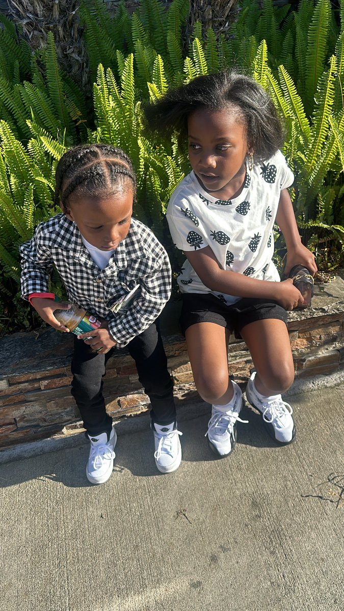 The youngest 2…. My son (YaYa) and niece (Heaven) 💙🥀