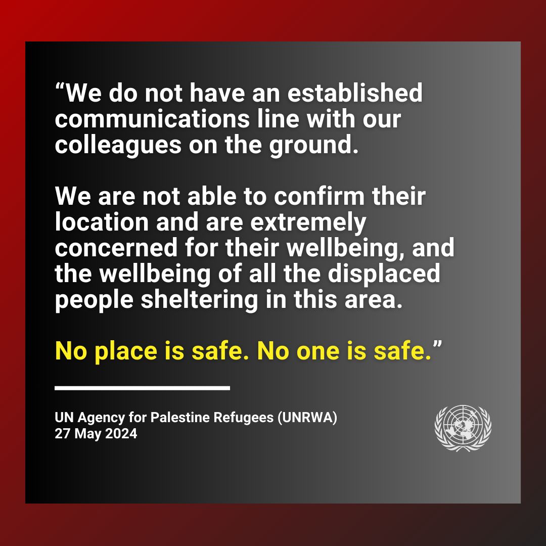 #Gaza: “No place is safe. No one is safe.” - @UNRWA #NotATarget
