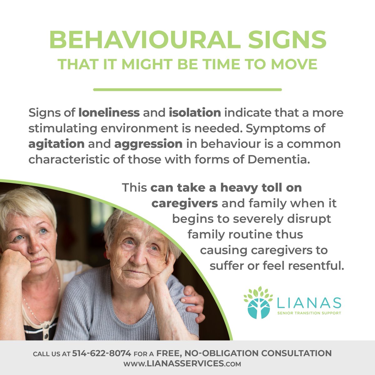 Signs that it might be time to move to a senior living community: Loneliness and isolation #helpingmomsanddads #seniorsupport #seniorcare #eldercare #seniorliving