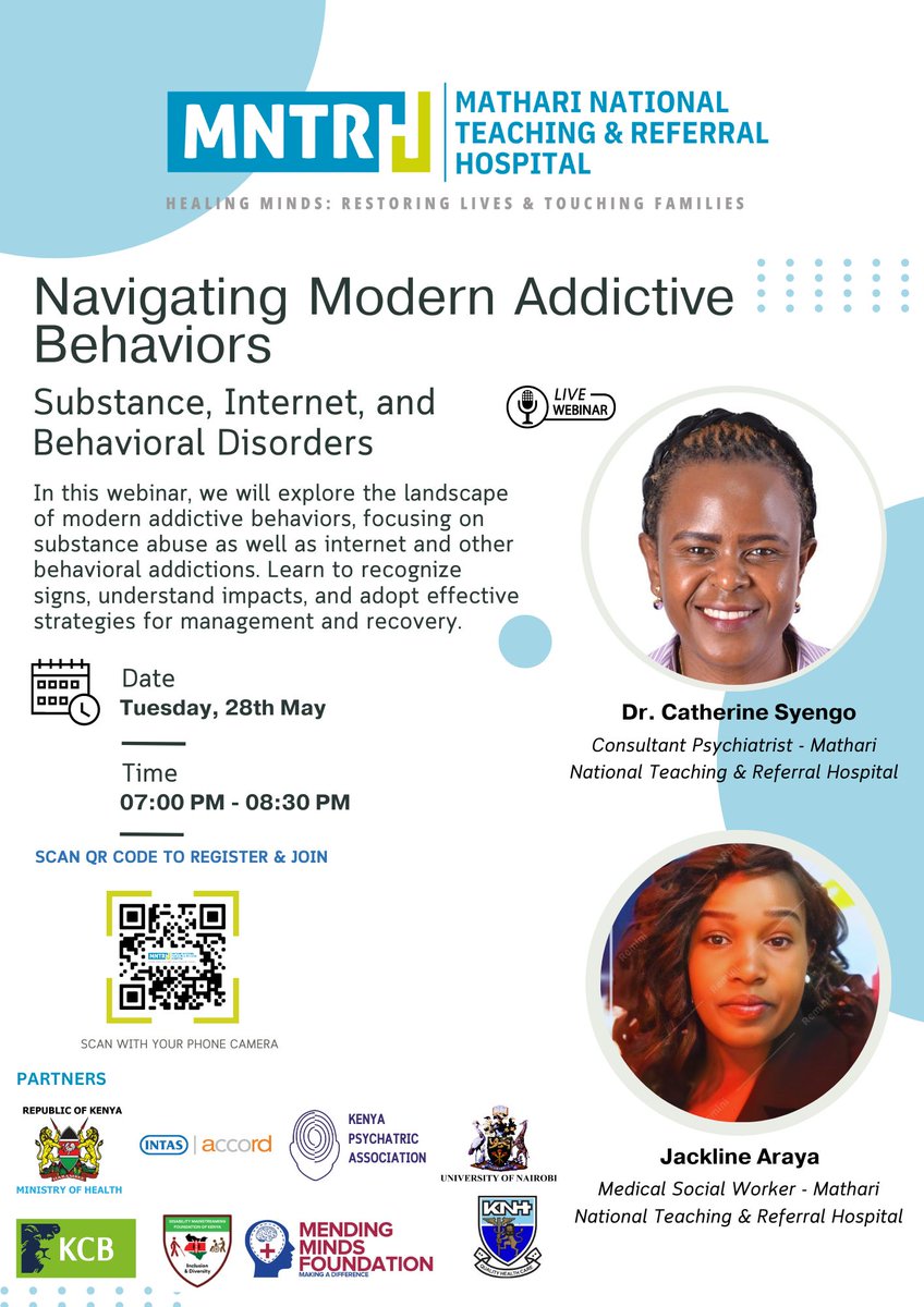 Join our #webinar tonight at 7pm on 'Navigating Modern Addictive Behaviors.' We'll explore #substanceabuse, internet, and other behavioral dependencies. Learn to recognize signs, understand impacts, and discover effective strategies for management and recovery. 
#addiction