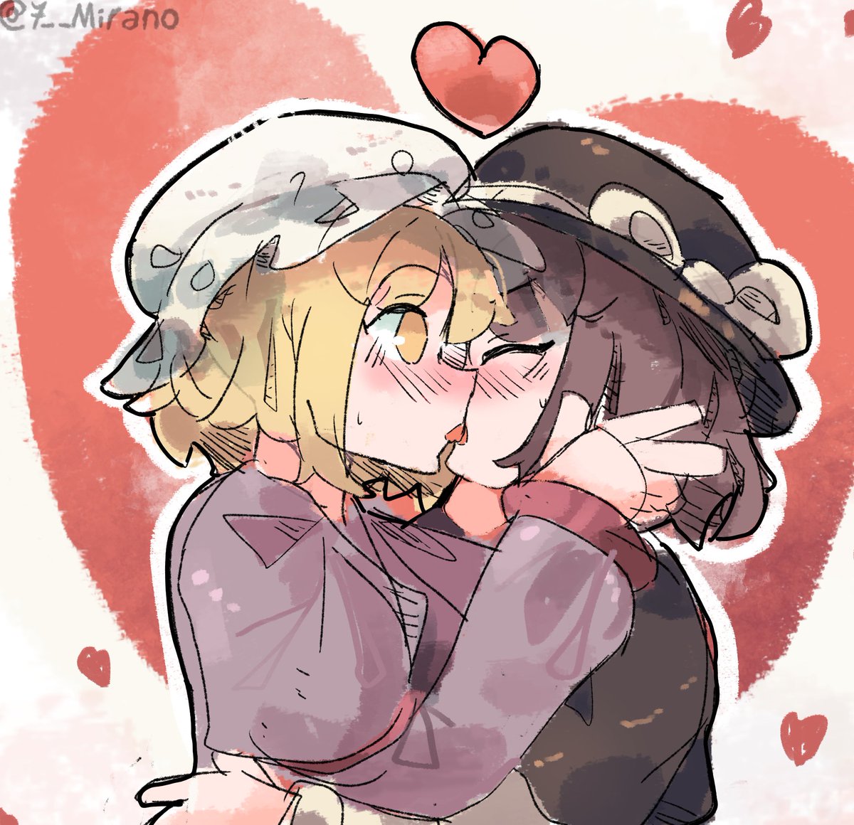 ◆ Renko x Mari kiss 😚
◆ Day 218 of daily posting #東方Project #touhou