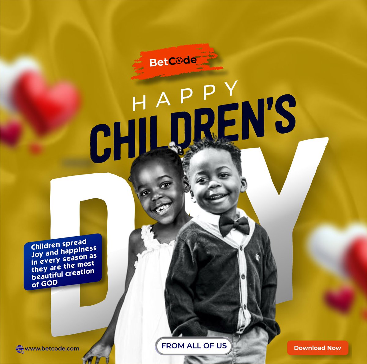🥳ITS CHILDREN'S DAY GIVEAWAY 🥳 😘To celebrate the joy and innocence of childhood, we’ve not forgotten the children using betcode, although the age is 18 and above, 🥳So drop your DETAILS, let’s start sharing the 💕 😘 Let's make this Children's Day unforgettable! 🌟